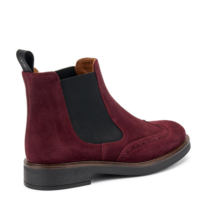Stivaletti Frau Chelsea Oxford Donna in Camoscio Rubino 96A6 WAXY RUBY Frau 