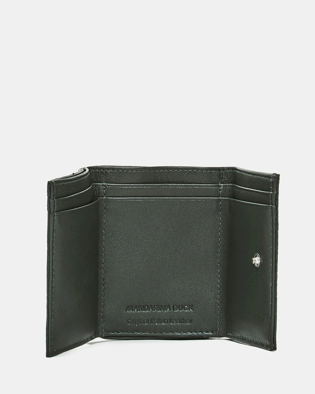 Mandarina Duck Portafogli Donna Pelle Verde Pine Green Portamonete FZP76 MELLOW LEATHER PINE GREEN Mandarina Duck 