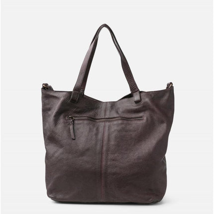 Biba Borsa Shopping in Pelle Vacchetta Dark Viola - MARIO SPATARELLA