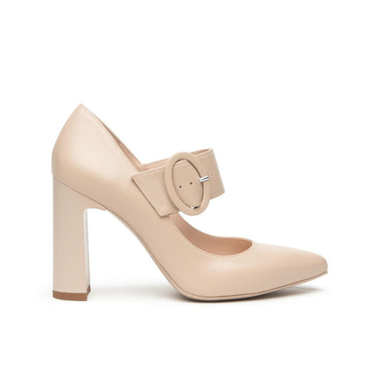 Nero Giardini Decollete Mary Jane con Cinturino in Pelle Lino - MARIO SPATARELLA