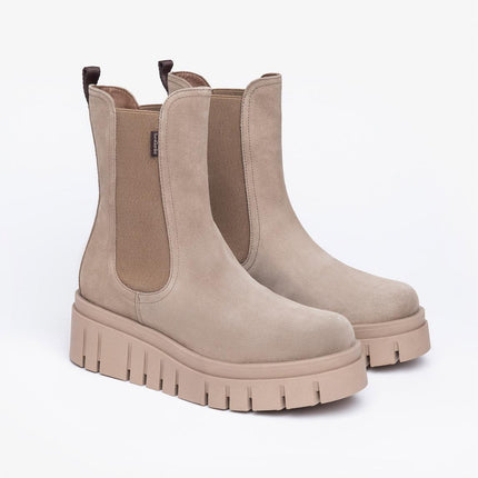 Nero Giardini Stivaletti Donna con Zeppa in Camoscio Talpa - MARIO SPATARELLA