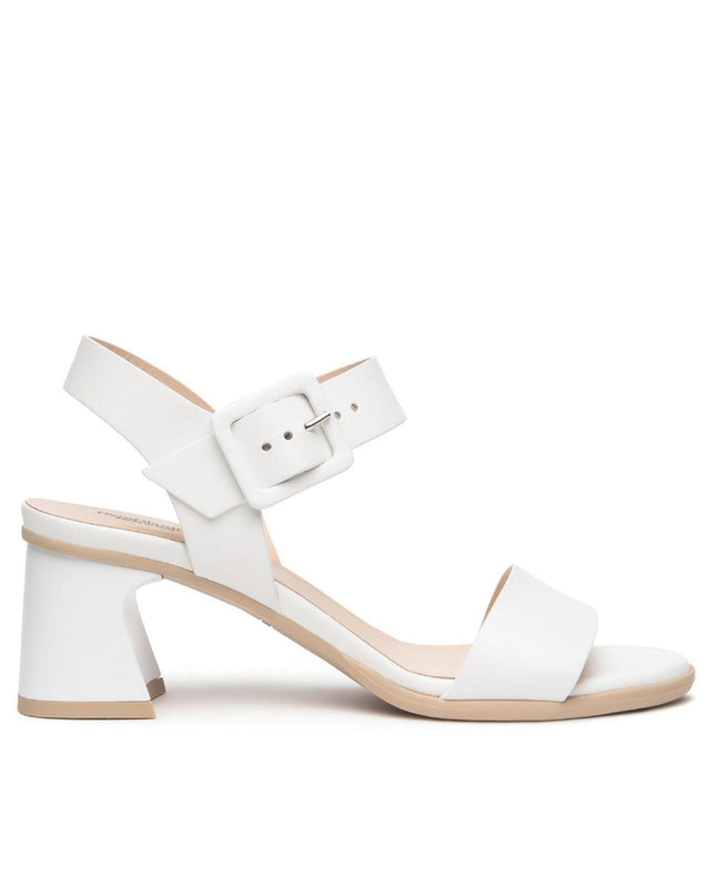 Nero Giardini Sandali Donna con Tacco in Pelle Bianco - MARIO SPATARELLA