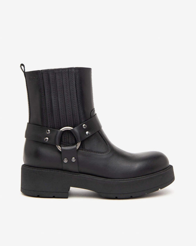 Nero Giardini Stivaletti Biker Donna  Pelle Nero I411988D NERO 100 Nero Giardini 