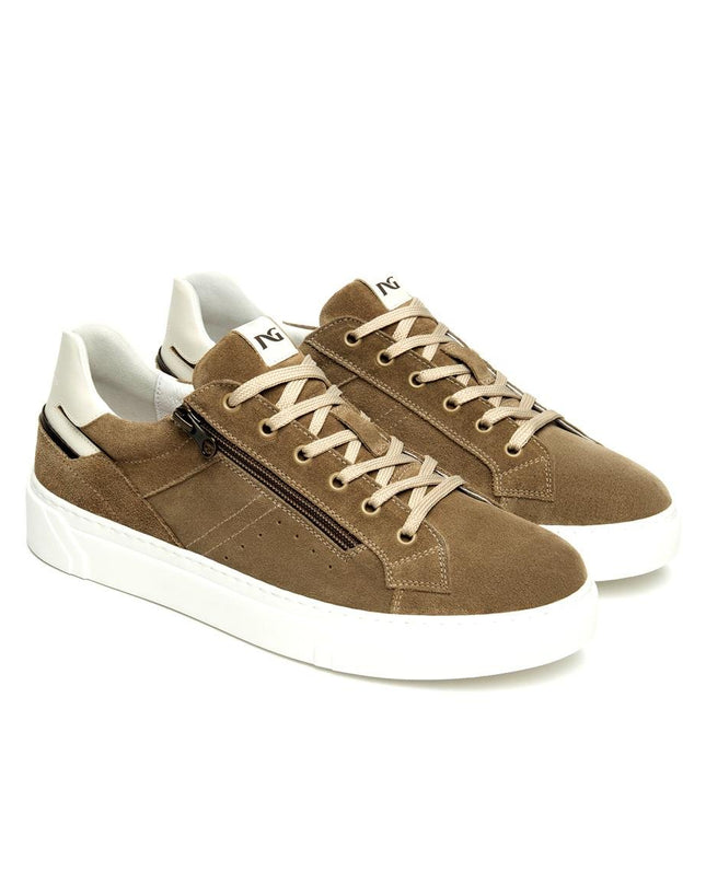 NeroGiardini Sneakers Bassa Uomo in Camoscio Talpa - MARIO SPATARELLA