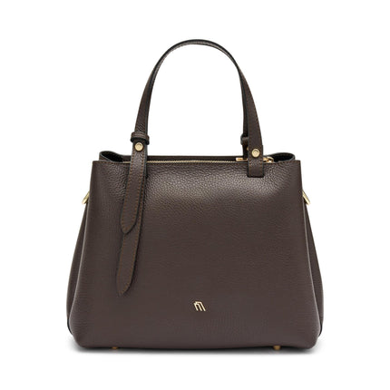 Borse Donna Frau a Mano con Tracolla in Pelle Cioccolato - MARIO SPATARELLA