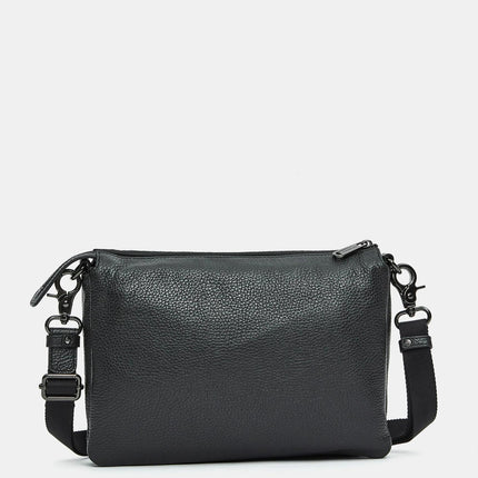Mandarina Duck Pochette con Tracolla  in Pelle Nero FZT12 MELLOW LEATHER BLACK Mandarina Duck 