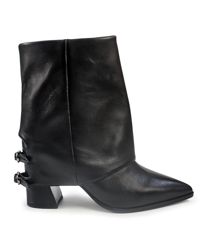 Mezzo Stivale con Risvolto Bruno Premi a Punta in Pelle Nero BM2604 BLACK Bruno Premi 