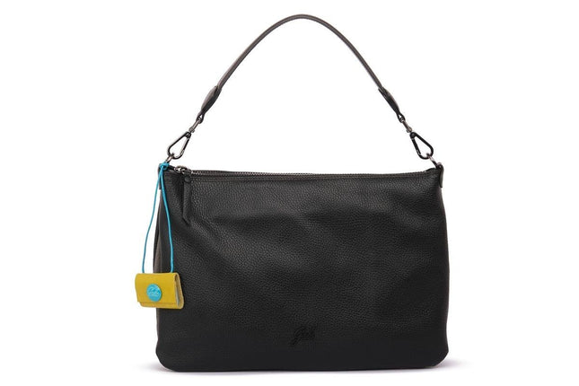 Gabs Borsa a Spalla Trasformabile in Pelle Nero con Tracolla - MARIO SPATARELLA