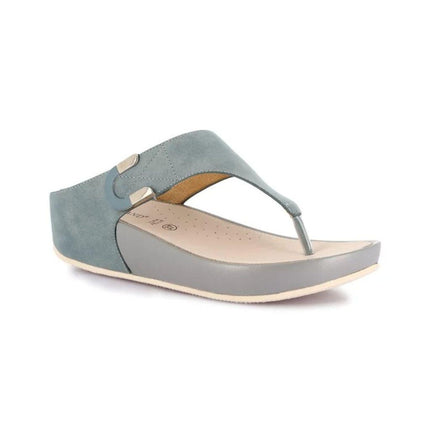 Grunland Infradito Donna Ciabatta Confort con Velcro in Tessuto Jeans CI3115 DIRA AVIO Grunland 