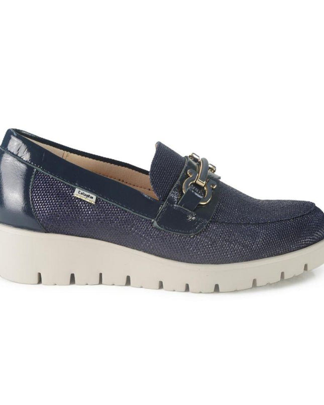 Mocassini Donna Vernice Canvas Blu 58500 BARI BLU Callaghan 