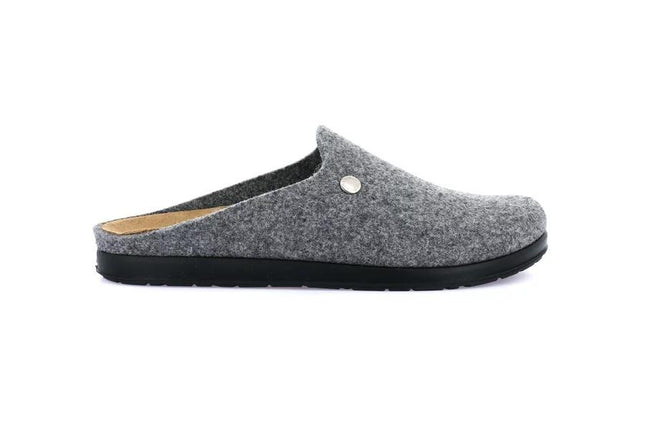 Pantofole Uomo Feltro di Lana Grigio CE0251 PONE GREY Grunland 