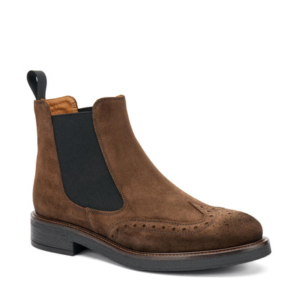 Stivaletti Frau Chelsea Oxford Donna in Camoscio Cacao 96A6 WAXY CACAO Frau 