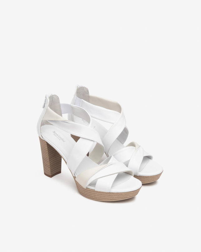 Nero Giardini Sandali Donna Tacco Alto e Plateau in Pelle Bianco E513361D BIANCO 707 Nero Giardini 