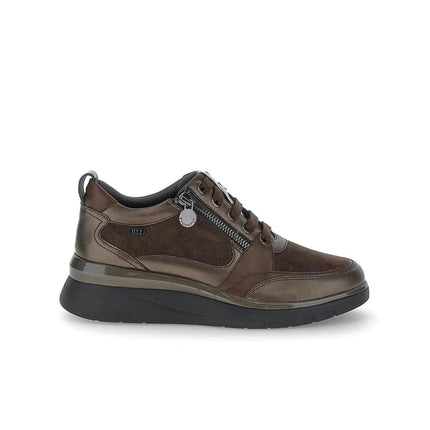Stonefly Sneakers Donna Lacci e Zip in Pelle Marrone Brown 221739 CLERYN BROWN Stonefly 