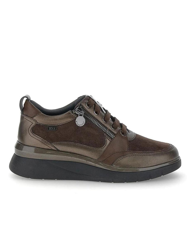 Stonefly Sneakers Donna Lacci e Zip in Pelle Marrone Brown 221739 CLERYN BROWN Stonefly 