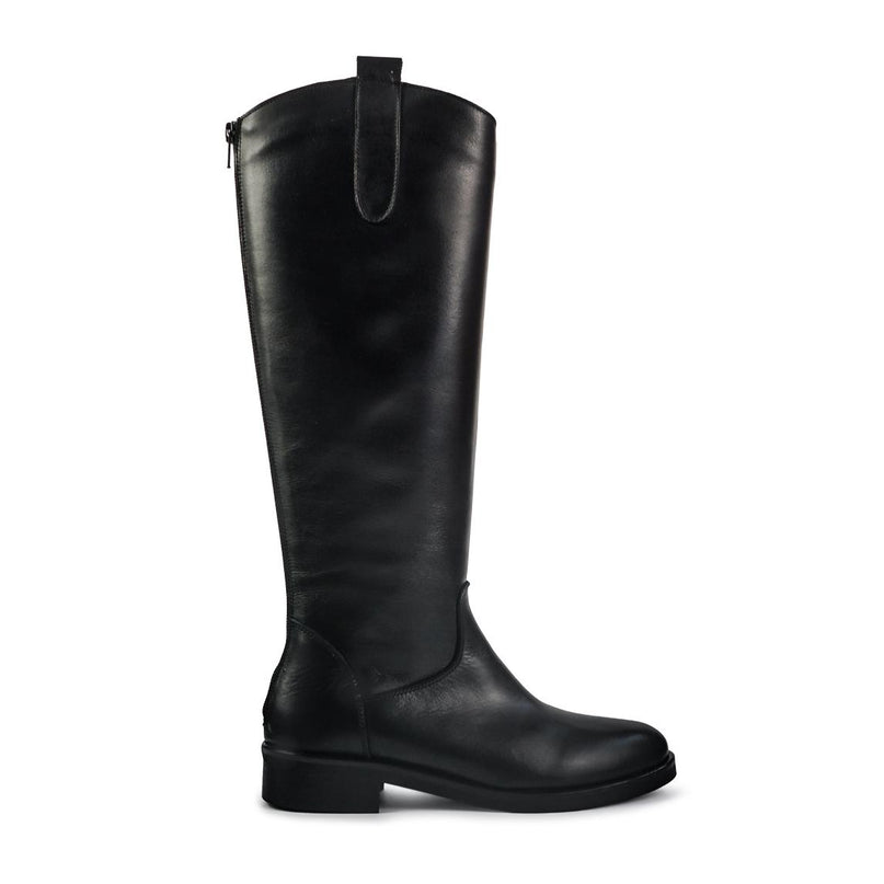 Spatarella Stivali Donna con Tacco Basso Cavallerizza in Pelle Nero LP22 BLACK Spatarella 