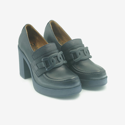 Mocassini Donna Tacco Alto Z3201 NAVY Bueno 