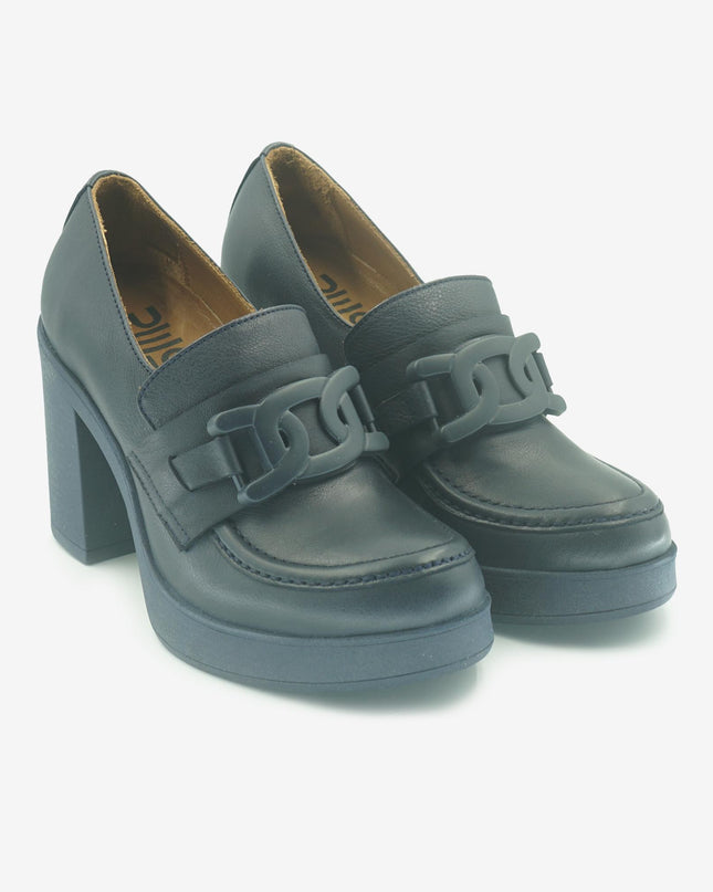 Mocassini Donna Tacco Alto Z3201 NAVY Bueno 
