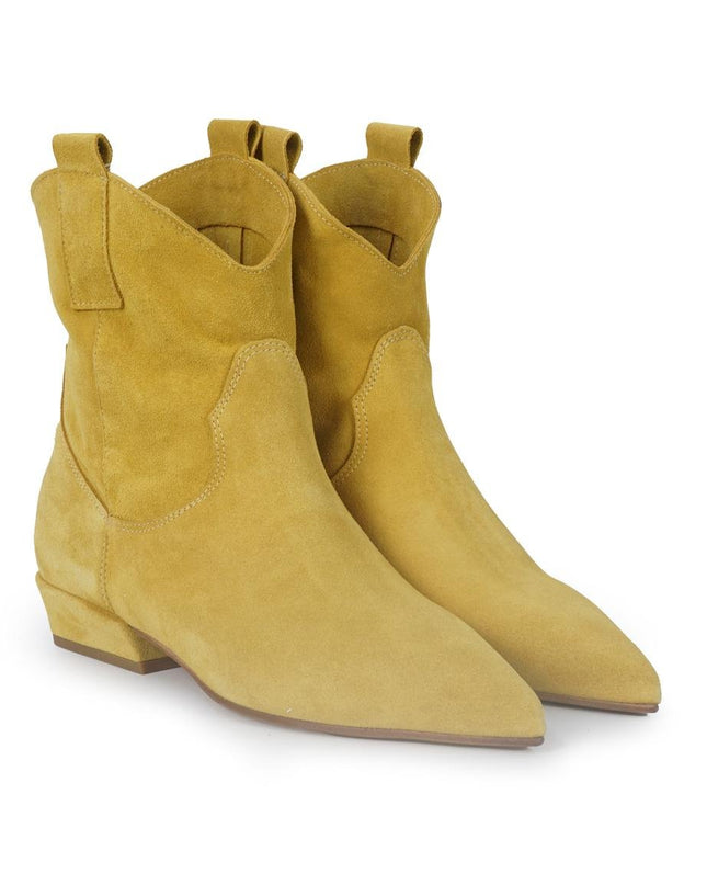 Spatarella Stivaletto Tubolare Donna in Camoscio Giallo - MARIO SPATARELLA