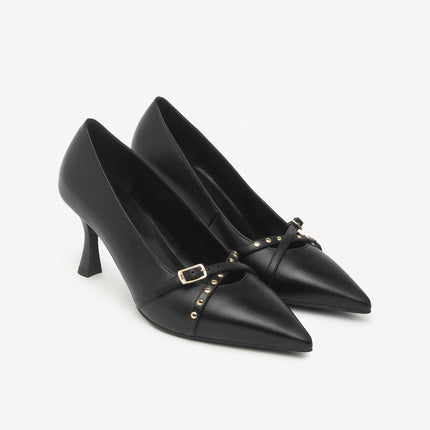 Nero Giardini Decollete Borchie in Pelle Nero - MARIO SPATARELLA