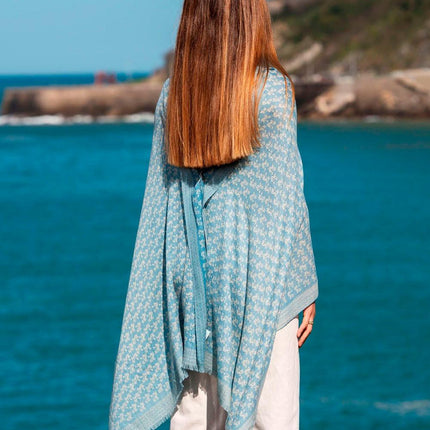 Foulard in Lana Misto Seta Azzurro ASW07F AZUL CLARO Colores de Otono 