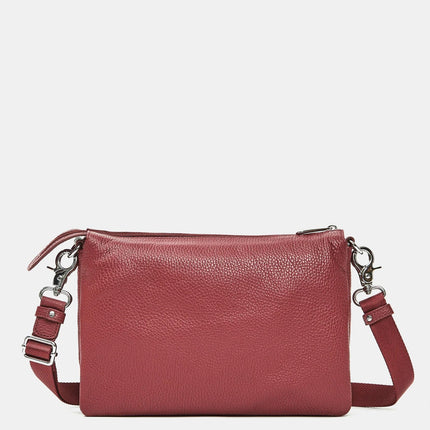 Mandarina Duck Pochette con Tracolla  in Pelle Grape FZT12 MELLOW LEATHER GRAPE Mandarina Duck 