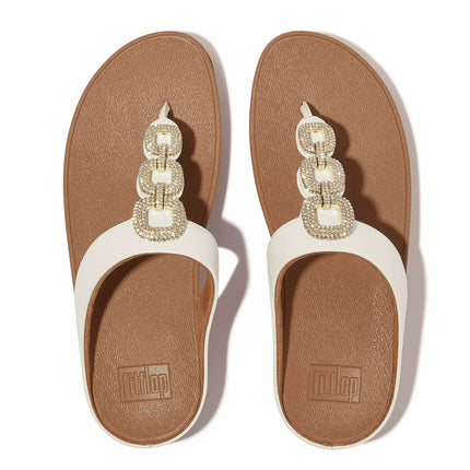 FitFlop Sandali Donna Infradito Bianco con Strass HX2-194 FINO CRYSTAL WHITE FitFlop 