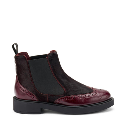 Frau Stivaletti Chelsea Oxford Donna in Cavallino Bordo 97Y8 HORSY BORDO Frau 