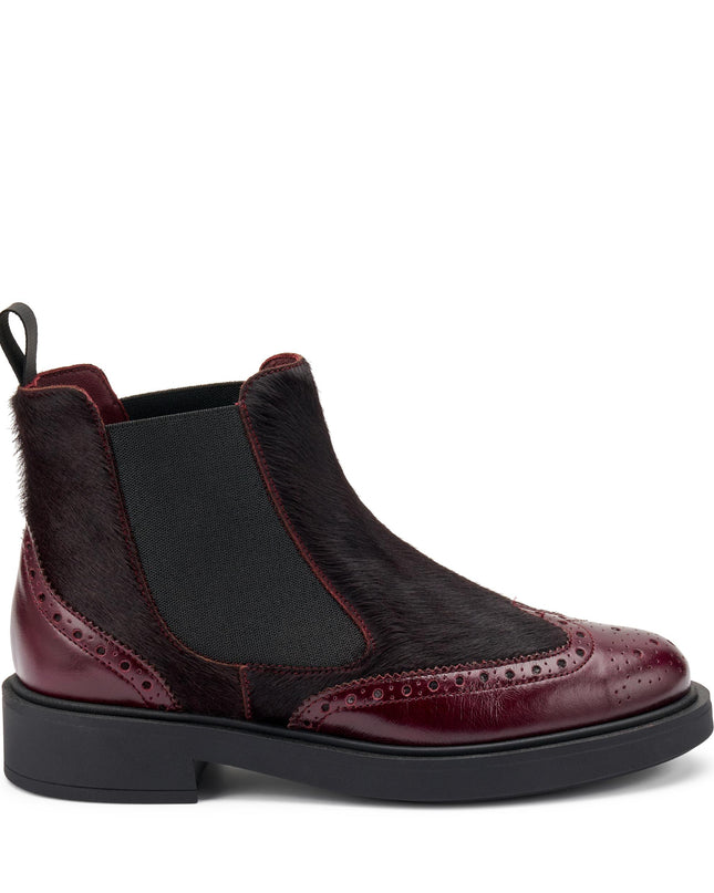 Frau Stivaletti Chelsea Oxford Donna in Cavallino Bordo 97Y8 HORSY BORDO Frau 