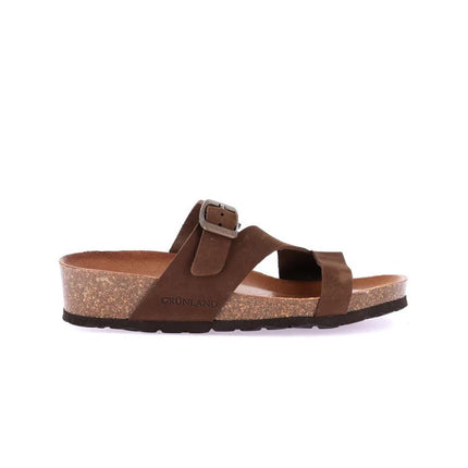 Grunland Sandali Plantare Sughero con Zeppa Testa di Moro CB0540 LEFT BROWN Grunland 