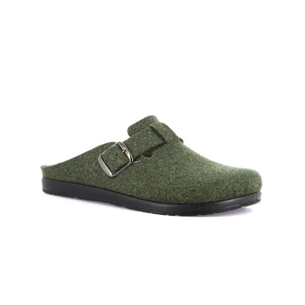 Grunland Pantofole Ciabatte Uomo in Feltro di Lana Verde - MARIO SPATARELLA
