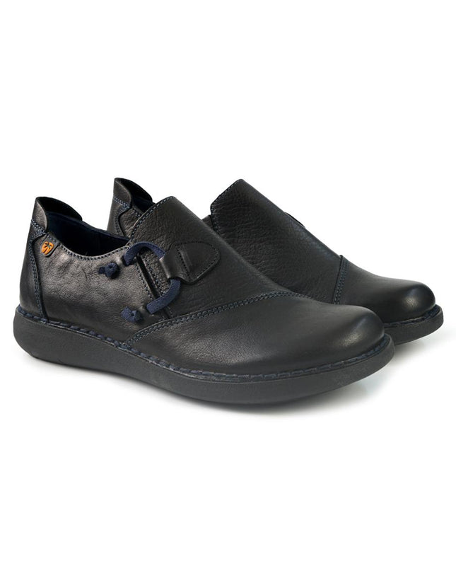 Mocassini Slipon Donna Pelle Nero 8222 BLU Jungla 