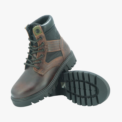 Anfibi in Pelle da Uomo SEATTLE COP RED BROWN Wrangler 