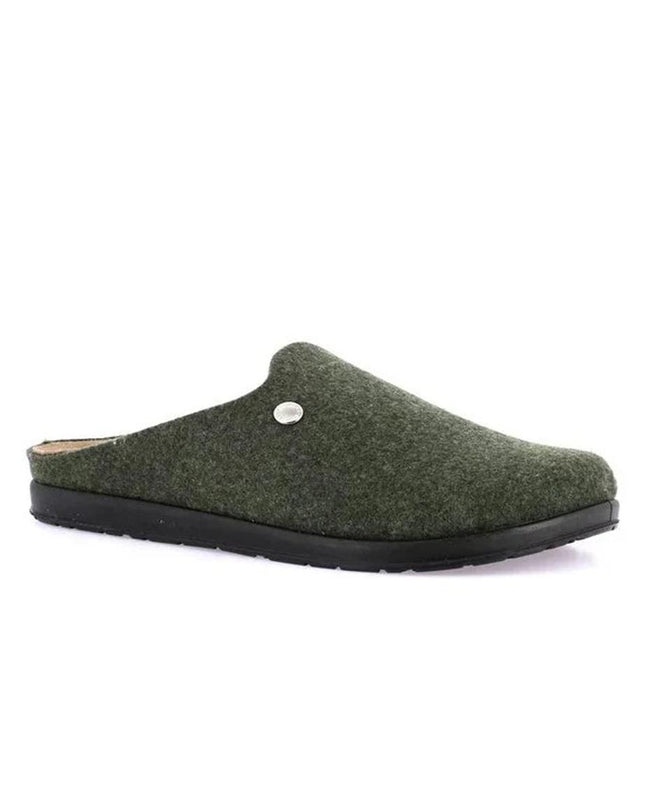 Pantofole Uomo Feltro Lana Verde CE0251 PONE MUSCHIO Grunland 