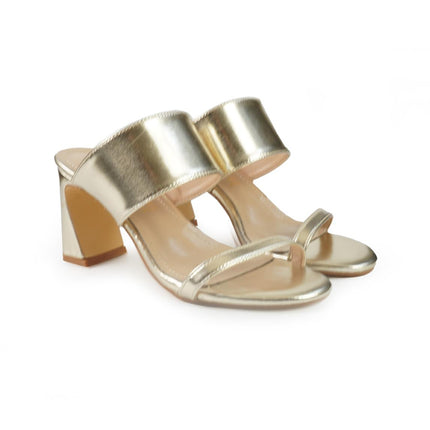 Francesco Milano Sandali Donna con Tacco in Pelle Laminata Platino G41-01N GOLD Francesco Milano 