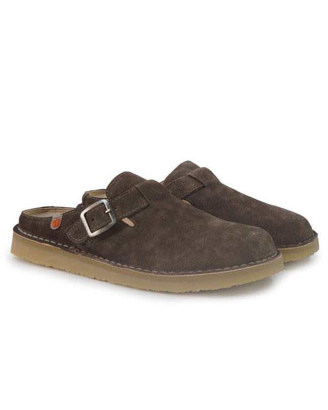 Jungla Sandalo Sabot Barefoot Donna con Fibbia in Camoscio Marrone 8483 MOUSSE LIGHT Jungla 