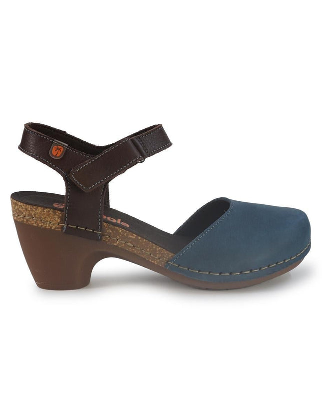 Jungla Pump Donna con Tacco in Pelle Nabuk Blu - MARIO SPATARELLA