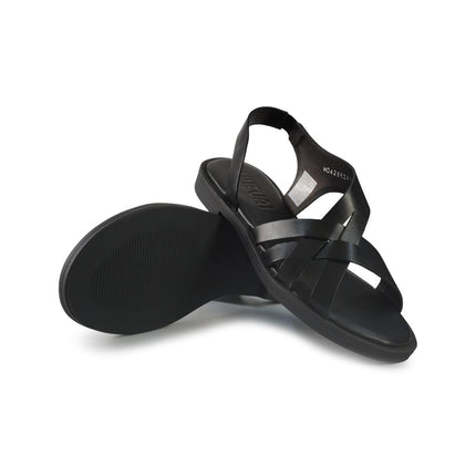 Vueva Sandali Flat Donna in Pelle Nero WD425R24 BLACK Vueva 