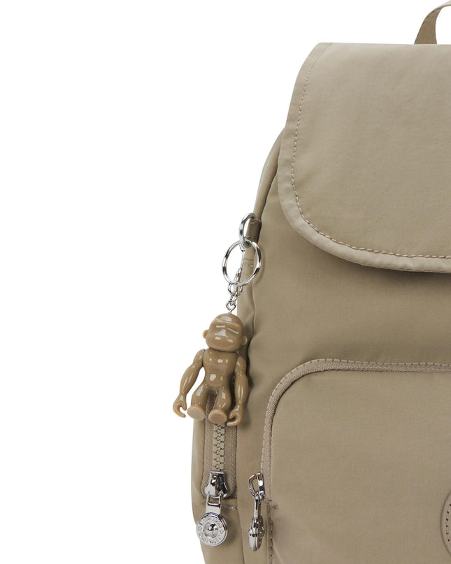Kipling Zaino Multitasche in Tessuto Beige CITY PACK ZIP S BOHO TAN Kipling 