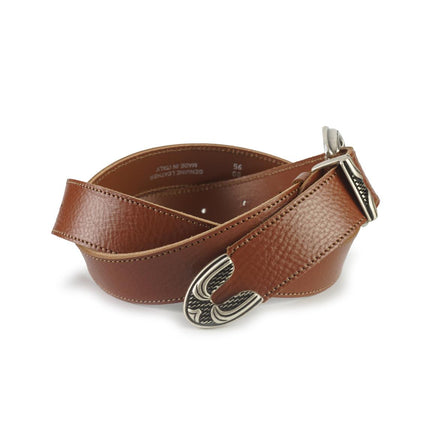 Cintura Donna in Pelle Cuoio con Fibbia Texana 10330/30 SELLA Spatarella 
