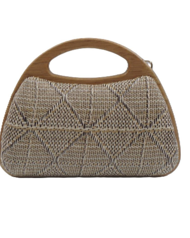 Exe Borsa Clutch Pochette Donna a Mano e Tracolla in Tessuto Beige - MARIO SPATARELLA