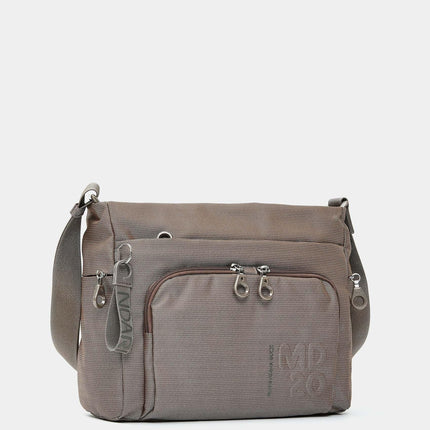 Mandarina Duck Borsa Multitasche con Tracolla in Tessuto Taupe QMT58 MD20 TAUPE Mandarina Duck 