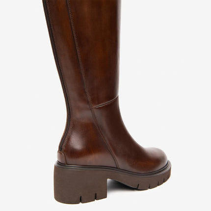 Nero Giardini Stivali Donna con Tacco in Pelle Marrone - MARIO SPATARELLA