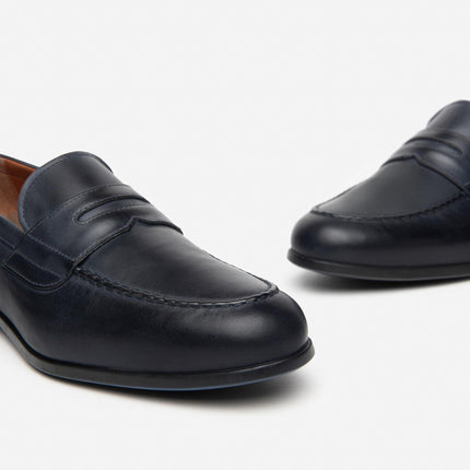 Nero Giardini Mocassini Uomo in Pelle Blu E400162U BLU 200 Nero Giardini 