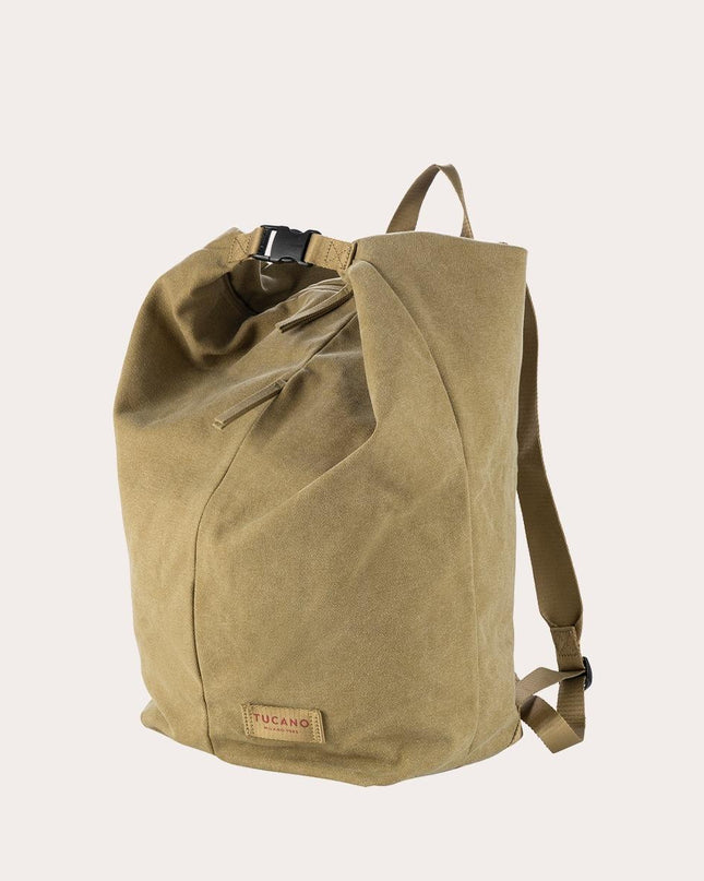 Zaino Sacca Unisex in Canvas Beige CARRY ZAINO CANVAS BEIGE Tucano 