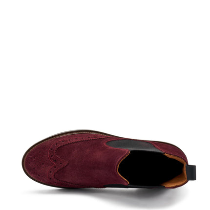 Stivaletti Frau Chelsea Oxford Donna in Camoscio Rubino 96A6 WAXY RUBY Frau 