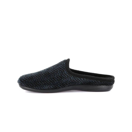 Grunland Pantofole Ciabatte Uomo in Tessuto Spinato Blu - MARIO SPATARELLA