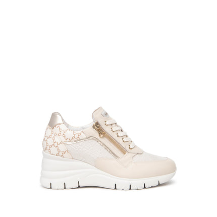 Nero Giardini Sneakers Donna con Zeppa in Pelle Milk E512940D MILK 710 Nero Giardini 