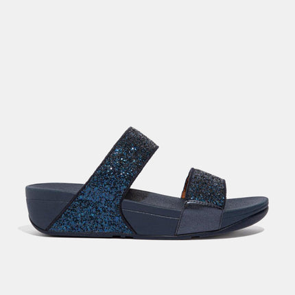 FitFlop ET3-339 LULUGLITTER SLIDES NAVY
