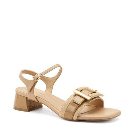 Frau Sandali Donna Tacco Medio in Pelle Biscotto 93H3 COOKIE Frau 